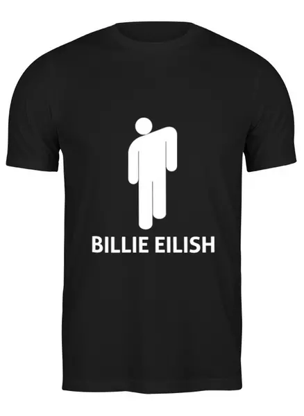 Заказать мужскую футболку в Москве. Футболка классическая Billie Eilish от DESIGNER   - готовые дизайны и нанесение принтов.