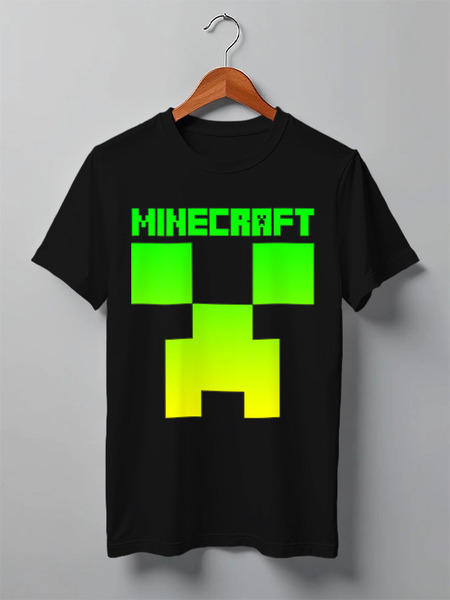 Заказать мужскую футболку в Москве. Футболка классическая MINECRAFT CREEPER от vista12761@rambler.ru - готовые дизайны и нанесение принтов.