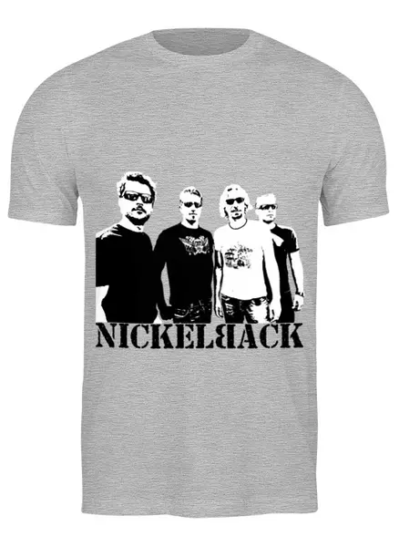 Заказать мужскую футболку в Москве. Футболка классическая Nickelback  от Павел - готовые дизайны и нанесение принтов.