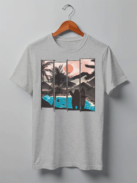 Заказать мужскую футболку в Москве. Футболка классическая Hawaii от oneredfoxstore@gmail.com - готовые дизайны и нанесение принтов.