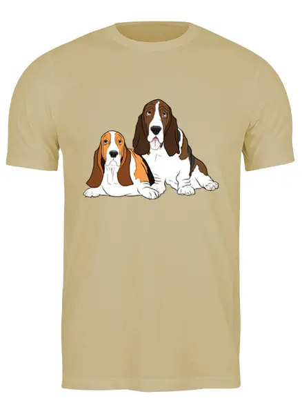 Заказать мужскую футболку в Москве. Футболка классическая Собаки от ПРИНТЫ ПЕЧАТЬ  - готовые дизайны и нанесение принтов.