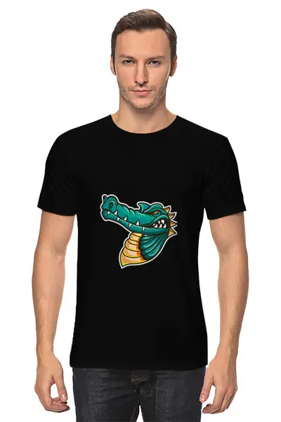 Заказать мужскую футболку в Москве. Футболка классическая Дракончик от acidhouses - готовые дизайны и нанесение принтов.