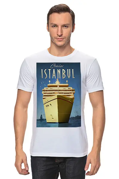 Заказать мужскую футболку в Москве. Футболка классическая Стамбул от acidhouses - готовые дизайны и нанесение принтов.