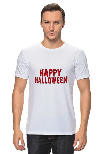Заказать мужскую футболку в Москве. Футболка классическая Halloween от THE_NISE  - готовые дизайны и нанесение принтов.