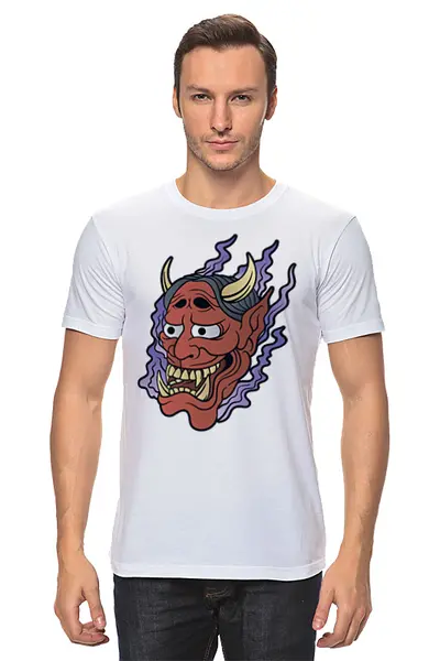 Заказать мужскую футболку в Москве. Футболка классическая Japan от oneredfoxstore@gmail.com - готовые дизайны и нанесение принтов.