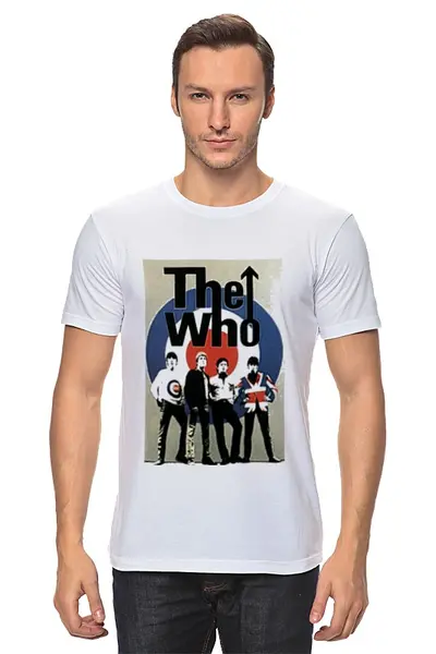 Заказать мужскую футболку в Москве. Футболка классическая The Who от торгаш - готовые дизайны и нанесение принтов.