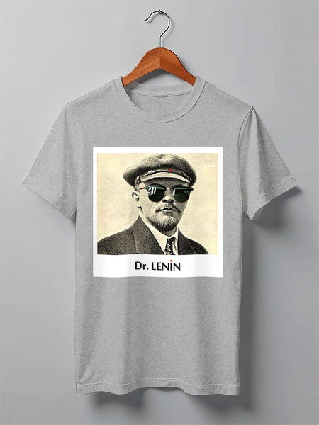 Заказать мужскую футболку в Москве. Футболка классическая Dr. Lenin от joseph - готовые дизайны и нанесение принтов.