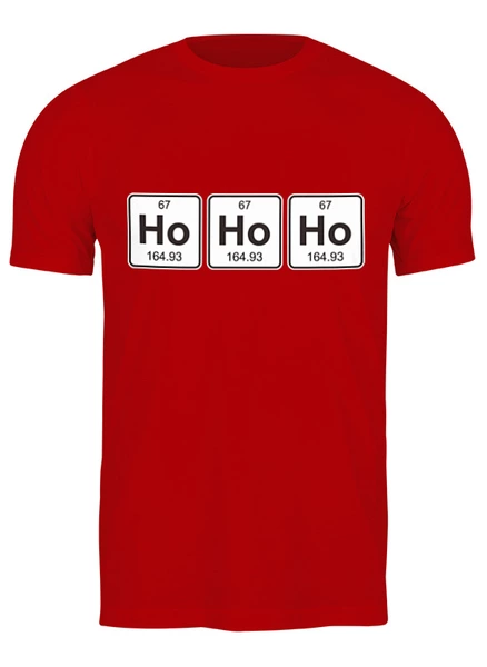 Заказать мужскую футболку в Москве. Футболка классическая Ho Ho Ho от skynatural - готовые дизайны и нанесение принтов.