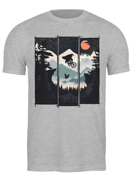 Заказать мужскую футболку в Москве. Футболка классическая MTB Bear Rider от oneredfoxstore@gmail.com - готовые дизайны и нанесение принтов.