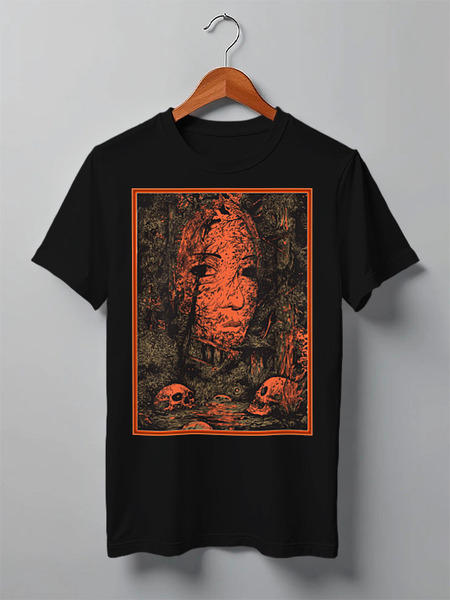 Заказать мужскую футболку в Москве. Футболка классическая Art Horror от Leichenwagen - готовые дизайны и нанесение принтов.