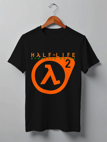 Заказать мужскую футболку в Москве. Футболка классическая HALF LIFE от robus - готовые дизайны и нанесение принтов.