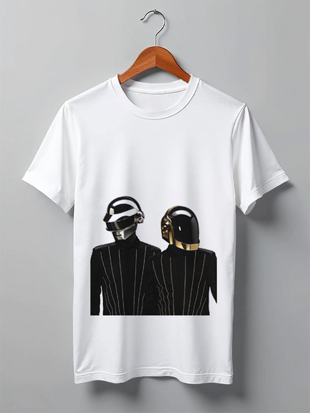 Заказать мужскую футболку в Москве. Футболка классическая Daft Punk - Electoma  от KinoArt - готовые дизайны и нанесение принтов.