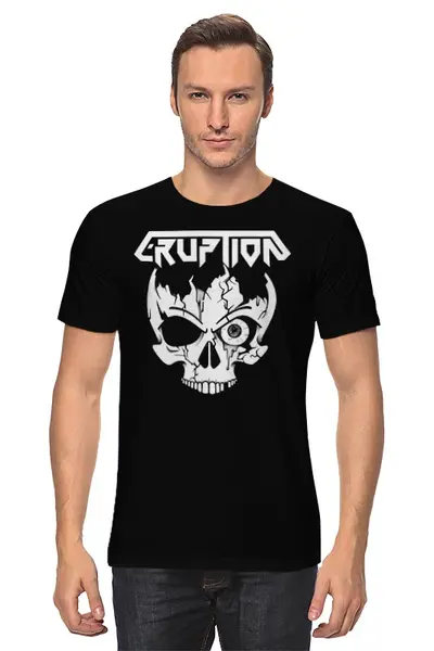 Заказать мужскую футболку в Москве. Футболка классическая Eruption thrash metal band от Leichenwagen - готовые дизайны и нанесение принтов.