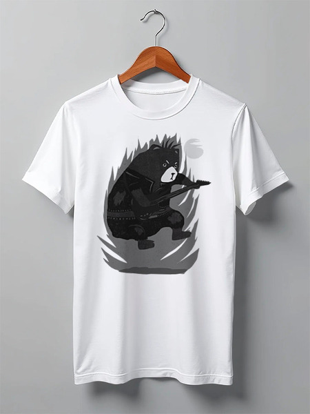 Заказать мужскую футболку в Москве. Футболка классическая Bad Bear Bass от oneredfoxstore@gmail.com - готовые дизайны и нанесение принтов.