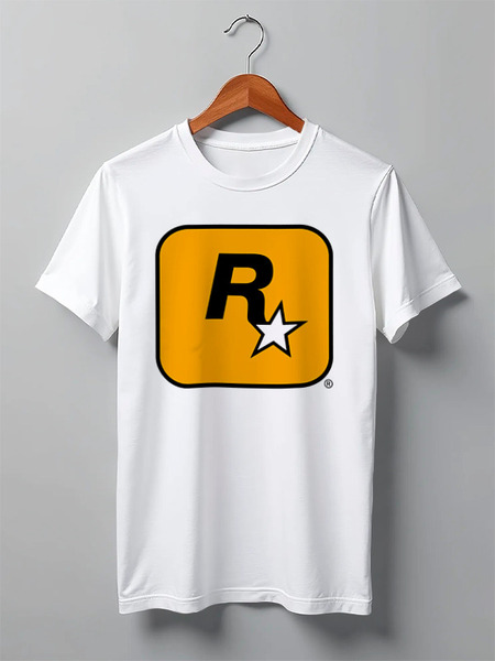 Заказать мужскую футболку в Москве. Футболка классическая Rockstar Games от Nalivaev - готовые дизайны и нанесение принтов.