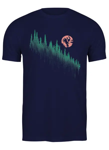 Заказать мужскую футболку в Москве. Футболка классическая Moon Rider от oneredfoxstore@gmail.com - готовые дизайны и нанесение принтов.