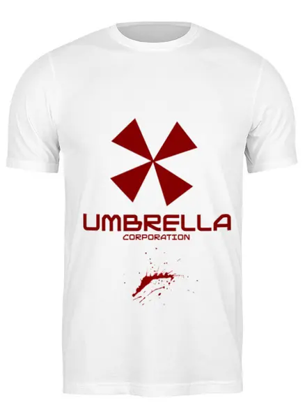 Заказать мужскую футболку в Москве. Футболка классическая Resident Evil: Umbrella Corporation от game-fan - готовые дизайны и нанесение принтов.