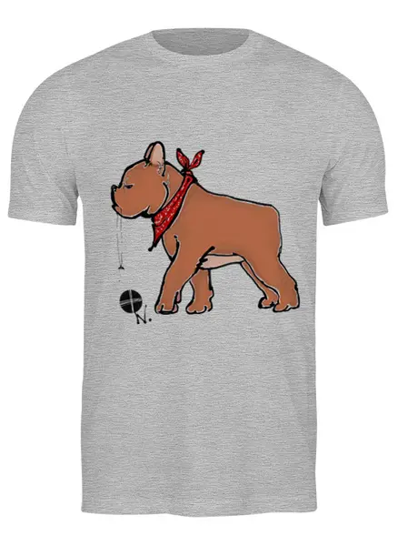 Заказать мужскую футболку в Москве. Футболка классическая Bull_doG от wi-steria - готовые дизайны и нанесение принтов.