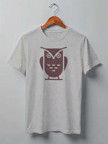 Заказать мужскую футболку в Москве. Футболка классическая Owl Here от oneredfoxstore@gmail.com - готовые дизайны и нанесение принтов.