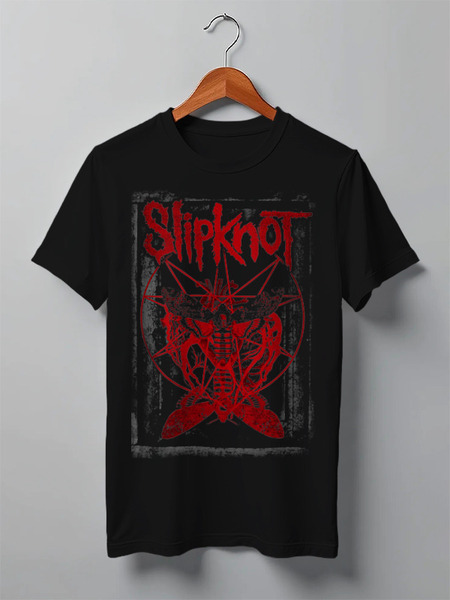 Заказать мужскую футболку в Москве. Футболка классическая Slipknot от inPrintio - готовые дизайны и нанесение принтов.