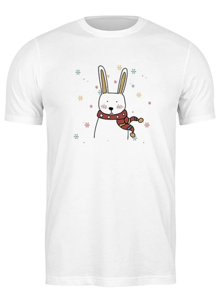 Заказать мужскую футболку в Москве. Футболка классическая КРОЛИК от cooldesign  - готовые дизайны и нанесение принтов.