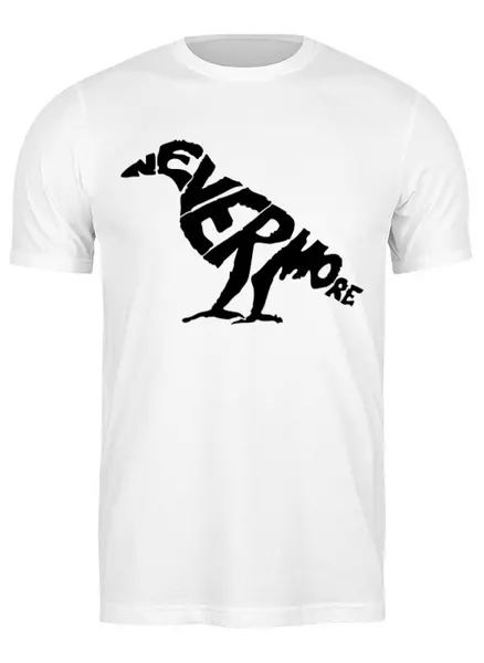 Заказать мужскую футболку в Москве. Футболка классическая Nevermore от megashmot - готовые дизайны и нанесение принтов.