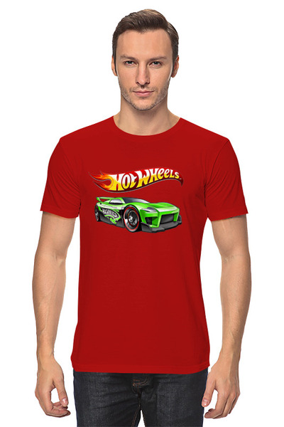 Заказать мужскую футболку в Москве. Футболка классическая Hot Wheels  от Print design  - готовые дизайны и нанесение принтов.