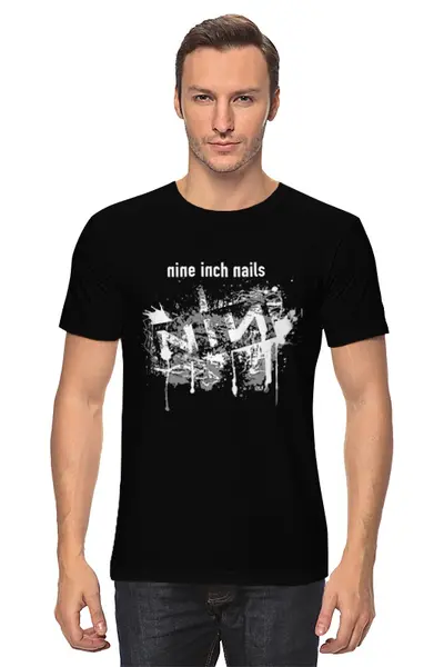 Заказать мужскую футболку в Москве. Футболка классическая Nine Inch Nails от OEX design - готовые дизайны и нанесение принтов.