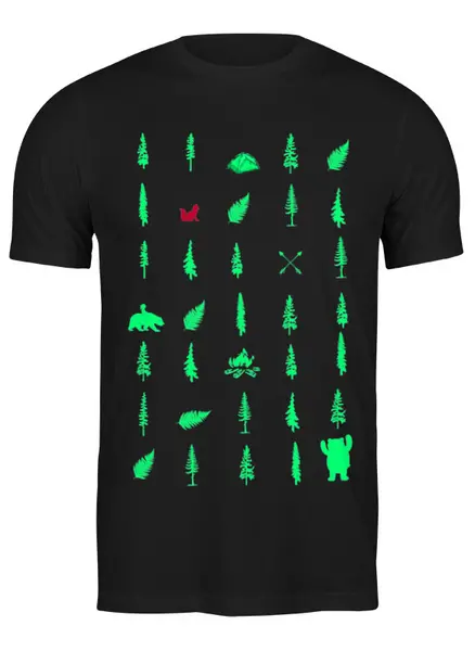 Заказать мужскую футболку в Москве. Футболка классическая Forest от oneredfoxstore@gmail.com - готовые дизайны и нанесение принтов.