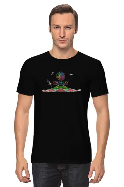 Заказать мужскую футболку в Москве. Футболка классическая Coldplay от Fedor - готовые дизайны и нанесение принтов.