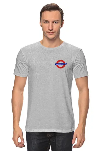 Заказать мужскую футболку в Москве. Футболка классическая UNDERGROUND от Артем Мороз - готовые дизайны и нанесение принтов.