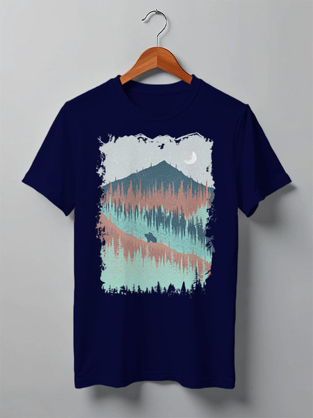 Заказать мужскую футболку в Москве. Футболка классическая Mountains Bears от oneredfoxstore@gmail.com - готовые дизайны и нанесение принтов.
