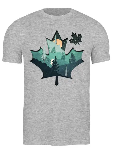 Заказать мужскую футболку в Москве. Футболка классическая Maple Ski от oneredfoxstore@gmail.com - готовые дизайны и нанесение принтов.