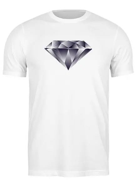 Заказать мужскую футболку в Москве. Футболка классическая алмаз от Mari_M - готовые дизайны и нанесение принтов.
