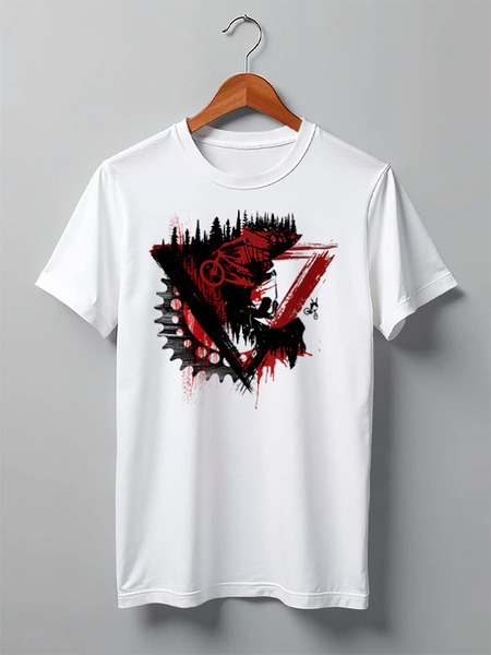Заказать мужскую футболку в Москве. Футболка классическая Trash MTB от oneredfoxstore@gmail.com - готовые дизайны и нанесение принтов.