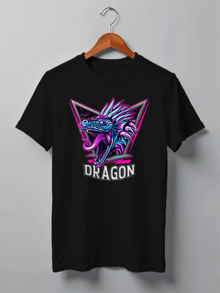 Заказать мужскую футболку в Москве. Футболка классическая Magic dragon от skynatural - готовые дизайны и нанесение принтов.