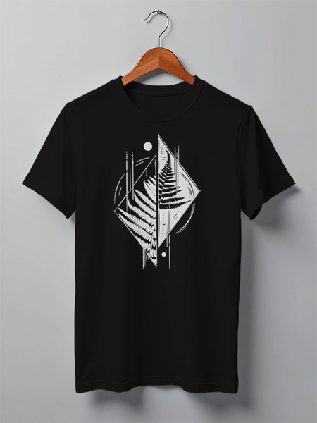 Заказать мужскую футболку в Москве. Футболка классическая Fern Tattoo от oneredfoxstore@gmail.com - готовые дизайны и нанесение принтов.