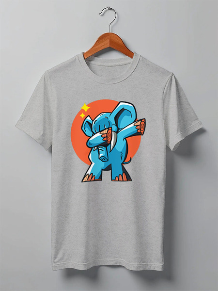 Заказать мужскую футболку в Москве. Футболка классическая Dab elephant от skynatural - готовые дизайны и нанесение принтов.
