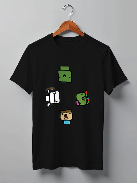 Заказать мужскую футболку в Москве. Футболка классическая Minecraft от cherdantcev - готовые дизайны и нанесение принтов.
