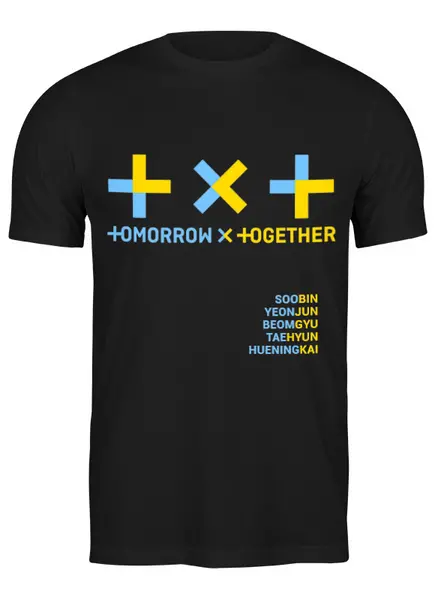 Заказать мужскую футболку в Москве. Футболка классическая TXT / Tomorrow X Together  от geekbox - готовые дизайны и нанесение принтов.