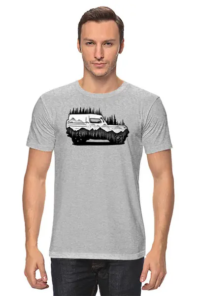 Заказать мужскую футболку в Москве. Футболка классическая Offroad от oneredfoxstore@gmail.com - готовые дизайны и нанесение принтов.