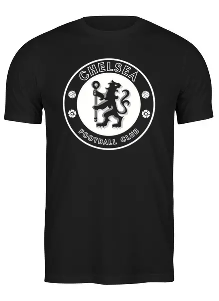 Заказать мужскую футболку в Москве. Футболка классическая Chelsea FC (white) от Сергей Дульнев - готовые дизайны и нанесение принтов.