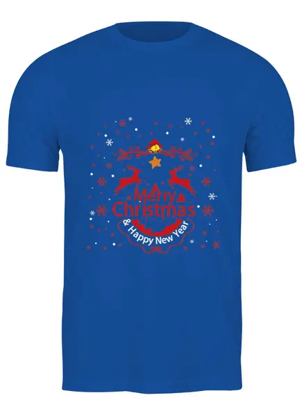 Заказать мужскую футболку в Москве. Футболка классическая Christmas от ZVER  - готовые дизайны и нанесение принтов.