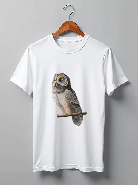 Заказать мужскую футболку в Москве. Футболка классическая Совушка от owl - готовые дизайны и нанесение принтов.