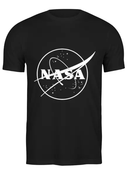 Заказать мужскую футболку в Москве. Футболка классическая NASA  от DESIGNER   - готовые дизайны и нанесение принтов.
