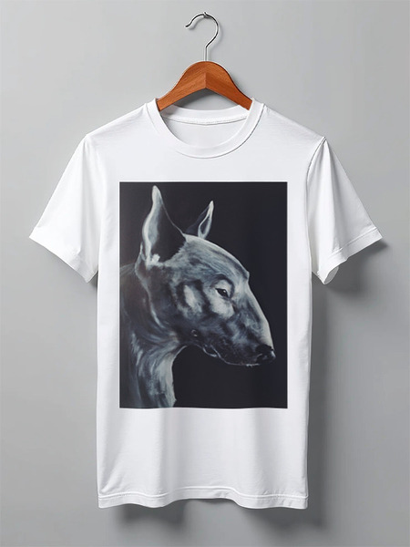 Заказать мужскую футболку в Москве. Футболка классическая Bull terrier от zhilyaeva1 - готовые дизайны и нанесение принтов.