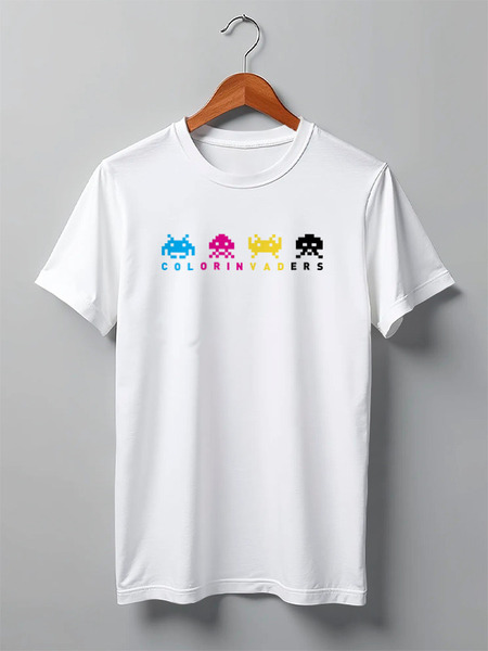 Заказать мужскую футболку в Москве. Футболка классическая Color Invaders от dmpdesign@inbox.ru - готовые дизайны и нанесение принтов.
