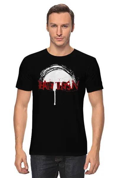 Заказать мужскую футболку в Москве. Футболка классическая I Hate The Sun от oneredfoxstore@gmail.com - готовые дизайны и нанесение принтов.