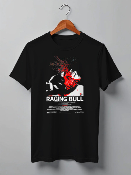 Заказать мужскую футболку в Москве. Футболка классическая Raging Bull / Бешеный Бык от KinoArt - готовые дизайны и нанесение принтов.