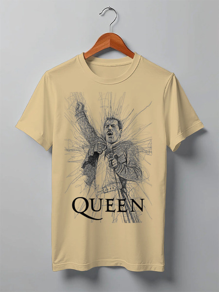 Заказать мужскую футболку в Москве. Футболка классическая Freddie Mercury - Queen от Leichenwagen - готовые дизайны и нанесение принтов.